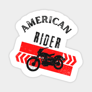 Motorcycle Vintage Biker American Rider Magnet