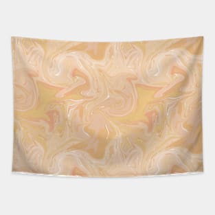 Pastel Orange Silk Marble - Digital Liquid Paint Tapestry