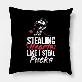 Stealing hearts like I steal pucks Pillow