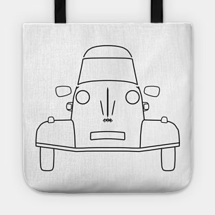 Messerschmitt KR200 bubble car outline graphic (black) Tote