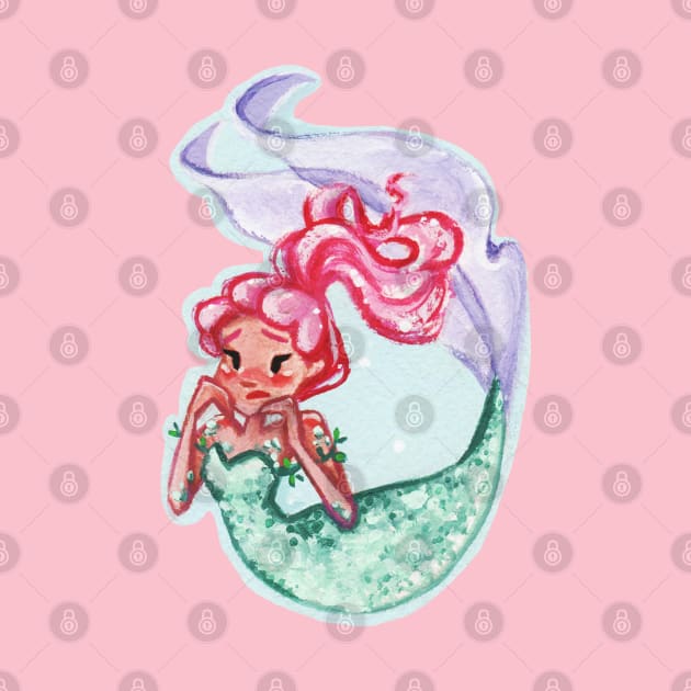 Strawberry Hair Mermaid by Maxineart