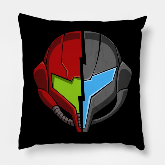 Metroid - Duality of Samus Pillow by Kritter