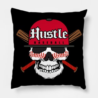 Hustle Baseball Logo Pillow