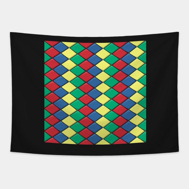 African Art Diamonds Tapestry by implexity