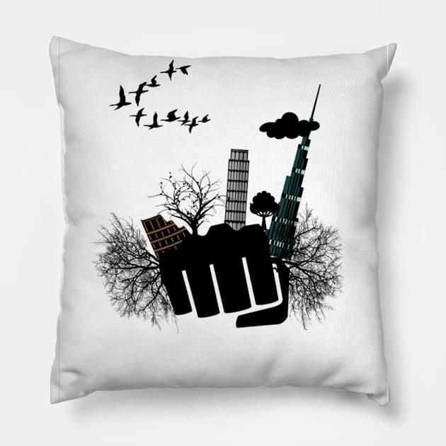 enviroment Pillow by beleafcreativ