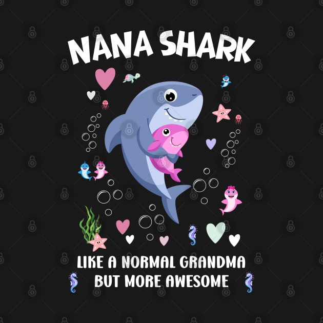 Nana shark Like a Grandma Only More Awesome Mother's Day Nana by Emouran