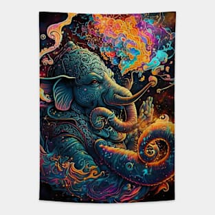 Trippy Elephant Tapestry