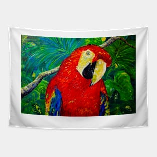 Macaw parrot in jungles Tapestry