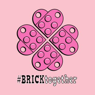 Brick Together Flower Power - Pink T-Shirt