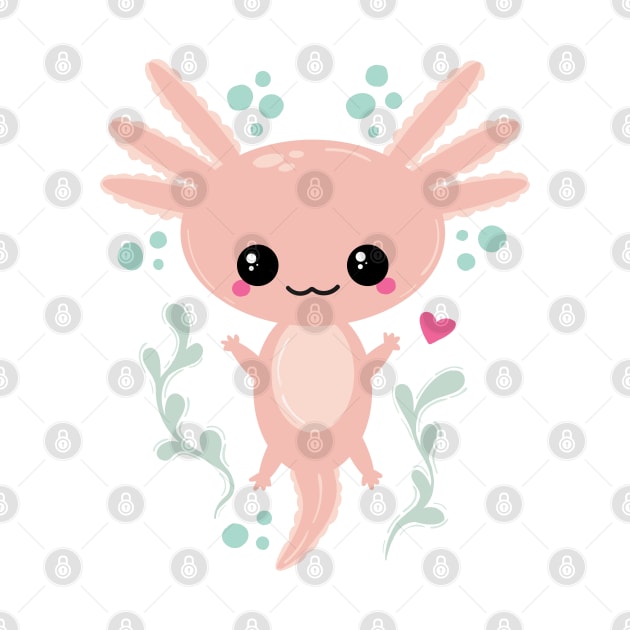 Kawaii Axolotl by Sasyall