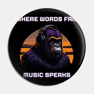 Gorilla Music Headphones Chill Pin