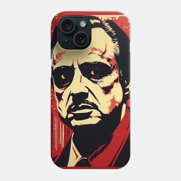 Don Corleone Linocut Phone Case by pandas doing stuff