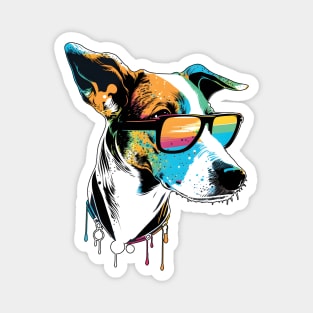 Cool Dog Minimalist with Sunglasses Magnet