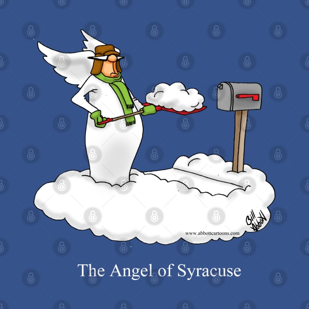 Funny Spectickles Christmas Angel Cartoon by abbottcartoons