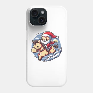 Cute Santa Riding a Horse Phone Case