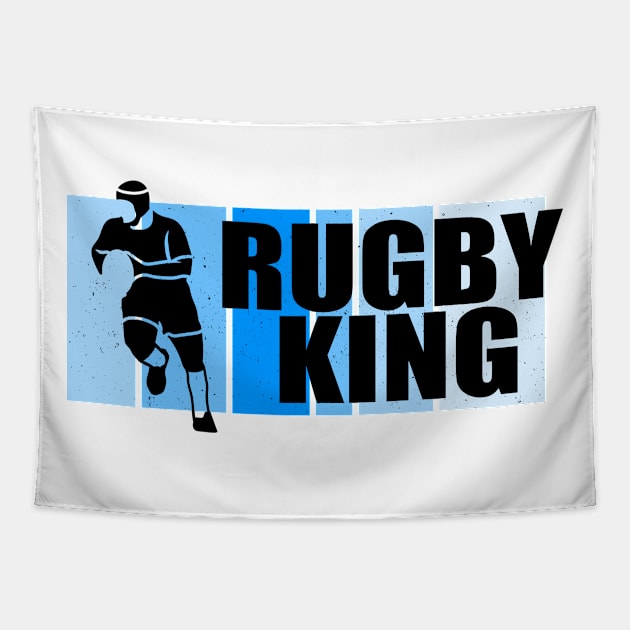 Rugby King Tapestry by Jabinga