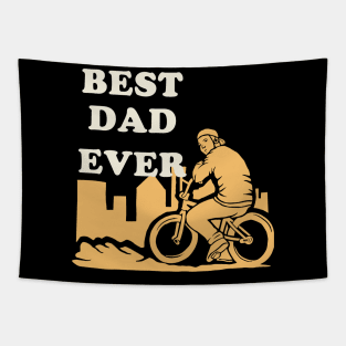 Best Dad Ever Biker Tapestry