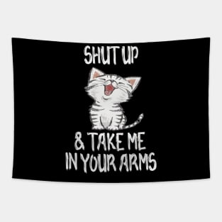 angry cat t-shirt Tapestry