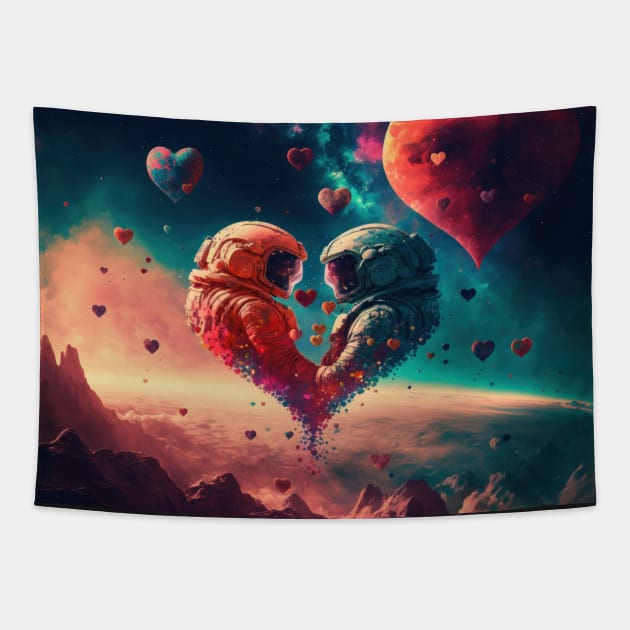 Love in space Tapestry by MorningPanda