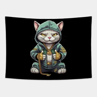Hip Hop Art Cat Money Tapestry