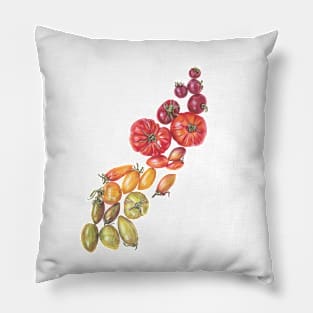 Garden Tomato Gradient Illustration Pillow