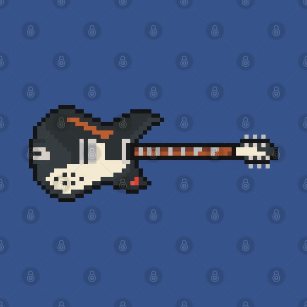 Pixel Black LJG Rickenbacker Guitar by gkillerb