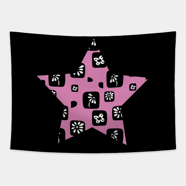 A Star In The Garden - Pink. Tapestry by SalsySafrano