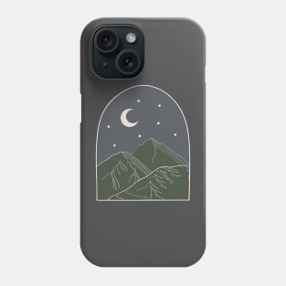 Olive Mountains At Night / Adventure Moon Stars Outdoors Phone Case