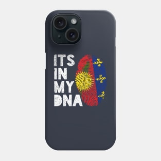 Its In My DNA Guadeloupe Flag Fingerprint Phone Case