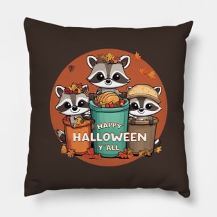 Racoon Halloween Party Pillow