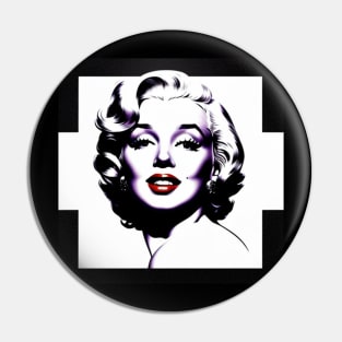 Bad Girl Marilyn Black and White Pin