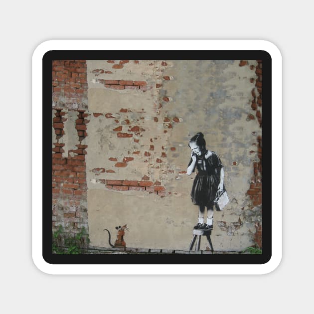 Banksy leggings Magnet by DJVYEATES