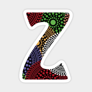 Z Aboriginal Letter Magnet