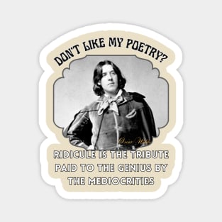 Oscar Wilde Poetry T-Shirt Genius Ware Victorian Literature Poster Magnet
