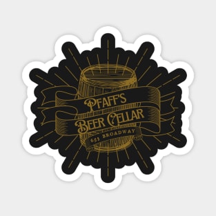 Pfaffs Beer Cellar Gold Print - Dickinson Series-Inspired Magnet