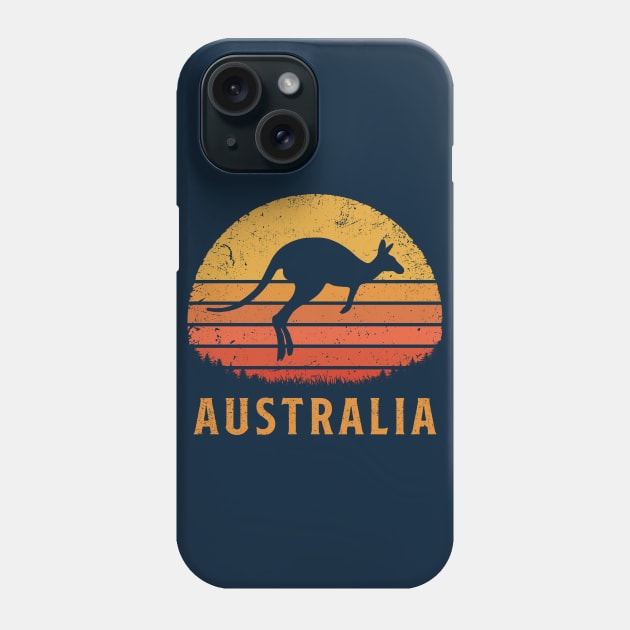 Australia Retro Kangaroo Phone Case by TigerTom