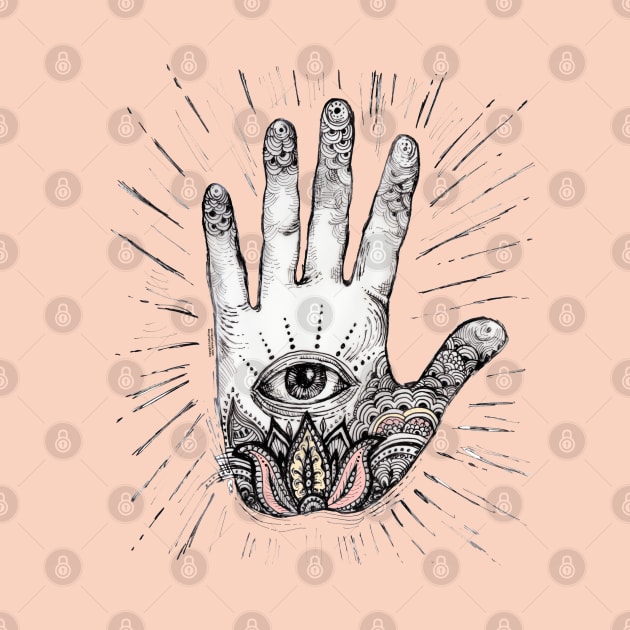 Hand with and Eye - 2 by FanitsaArt