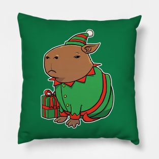 Capybara Christmas Elf Costume Pillow