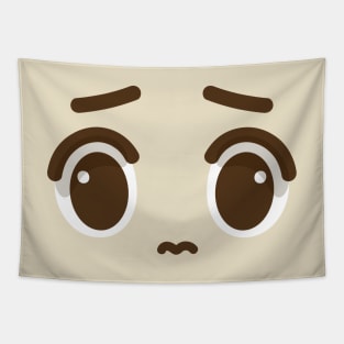 Worried Cute Face Tapestry