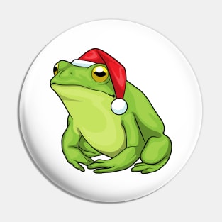 Frog Christmas Santa hat Pin