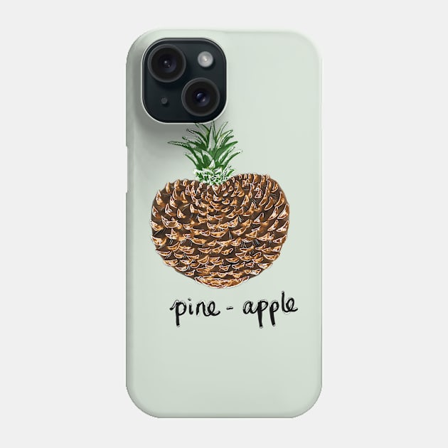 Pine-apple Phone Case by Pixelated Dino