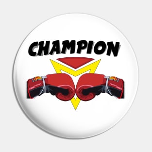 Boxing Champion Pin