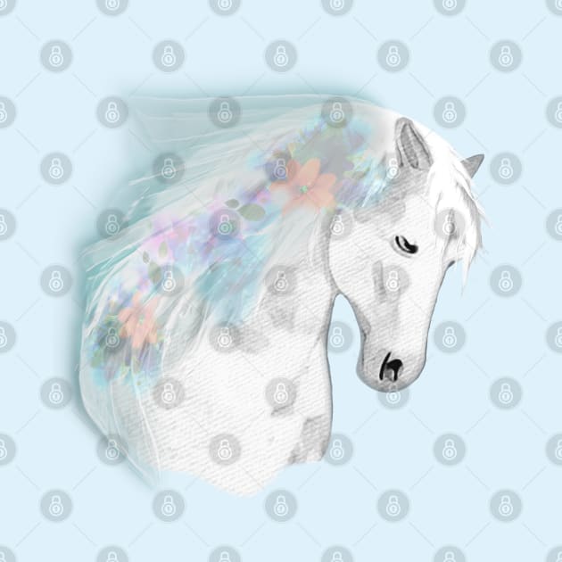 Horse Lovers Majestic White Horse by KC Morcom aka KCM Gems n Bling aka KCM Inspirations