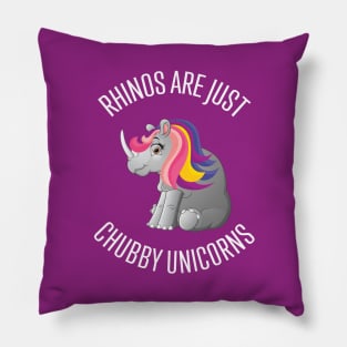 Rhinos Are Just Chubby Unicorns Cute Rhinoceros Pillow