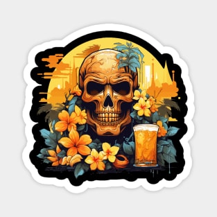 Skull and Drink (Vacation Mode) Magnet