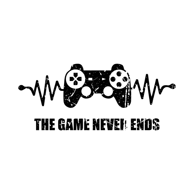 game never ends heartbeat controller gamer quote gaming by jodotodesign