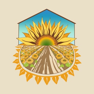 Sunflower Farm in Summer T-Shirt