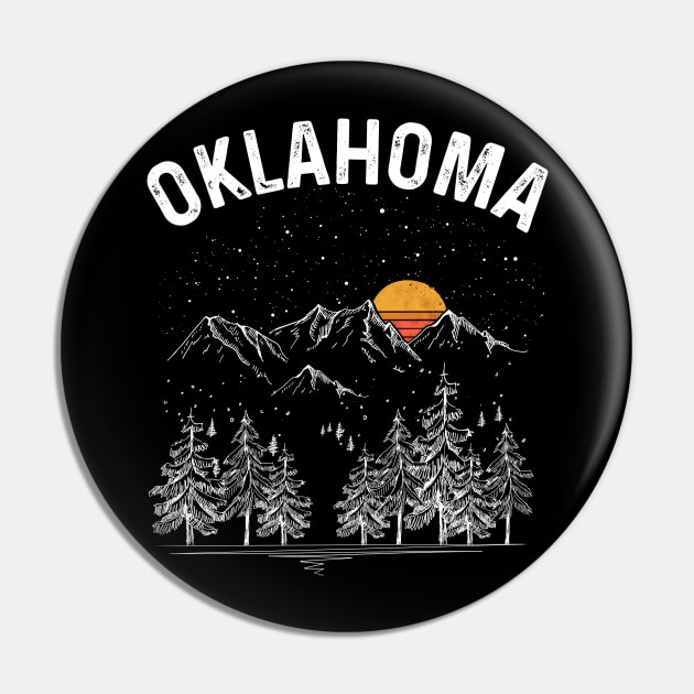 Vintage Retro Oklahoma State Pin by DanYoungOfficial