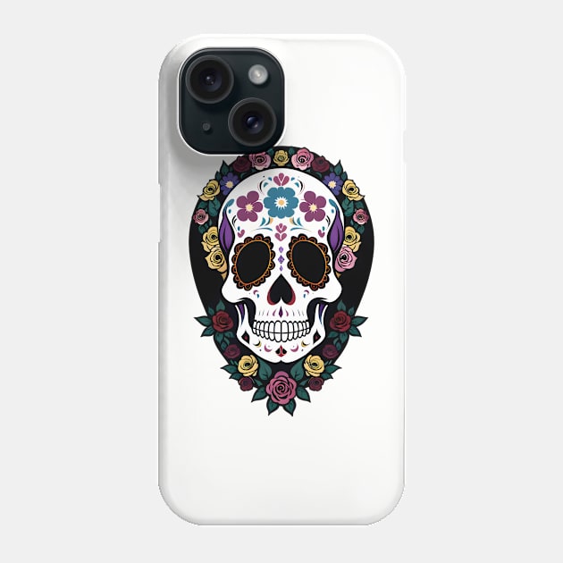 Day of the Dead Skull 02 Phone Case by CGI Studios