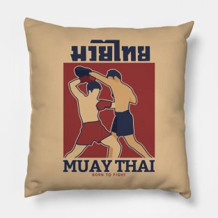 Vintage Muay Thai Born to Fight Pillow